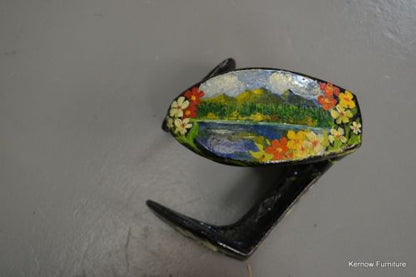 Antique Hand Painted Cast Iron Cobblers Shoe Last Door Stop - Kernow Furniture