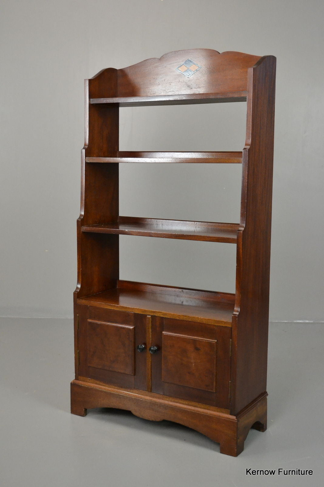 Small Mahogany Bookcase Shelving Unit - Kernow Furniture