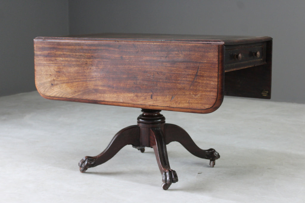 Antique Mahogany Drop Leaf Table - Kernow Furniture