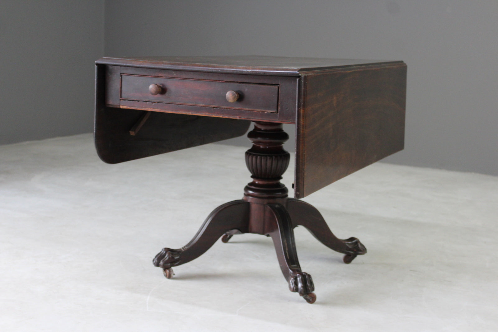 Antique Mahogany Drop Leaf Table - Kernow Furniture