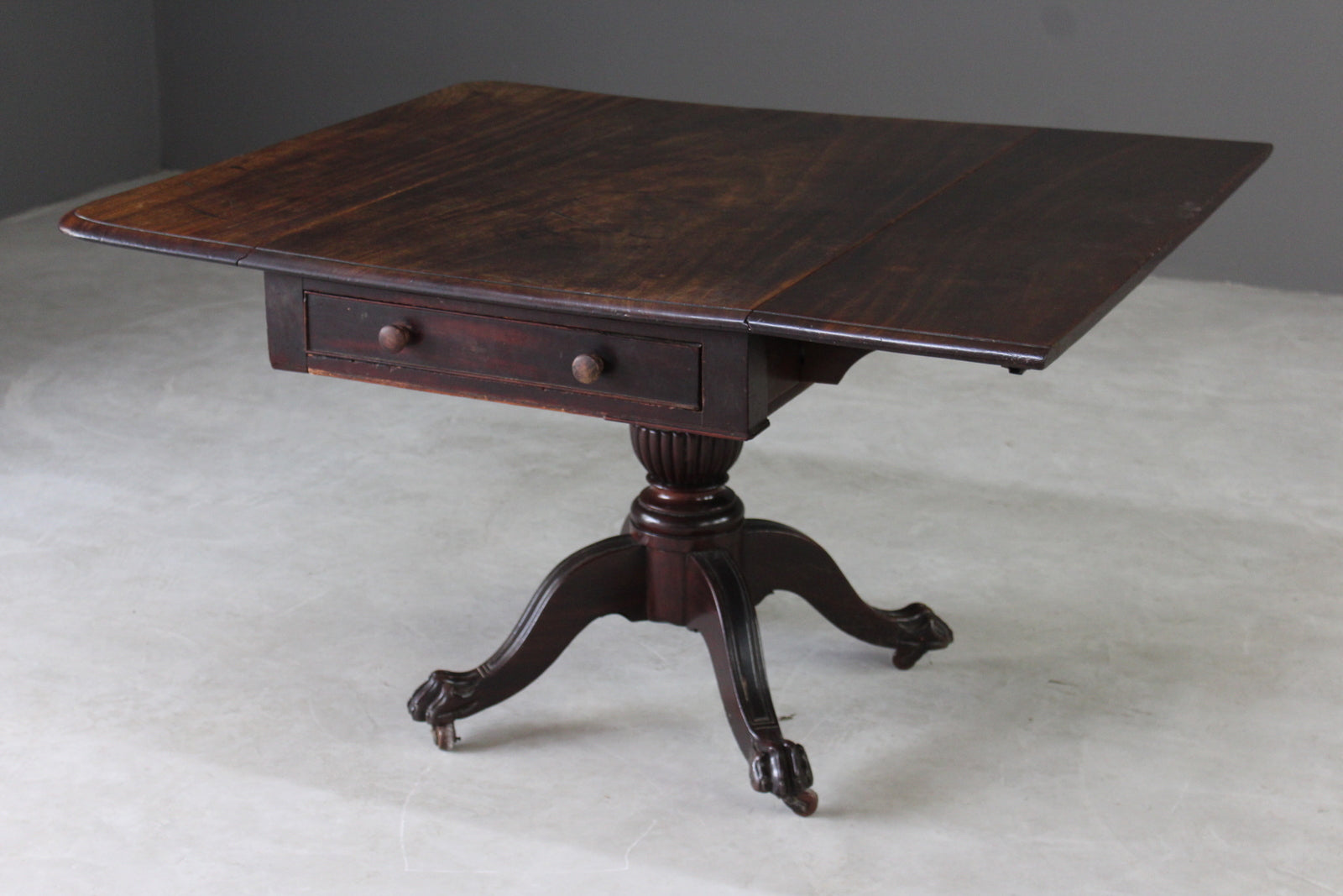 Antique Mahogany Drop Leaf Table - Kernow Furniture