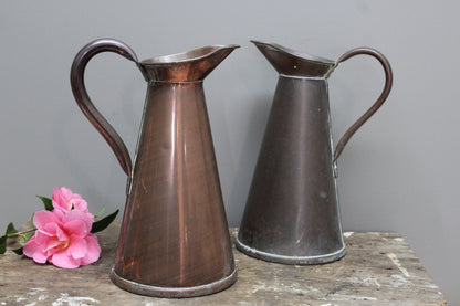 Pair Copper Jugs - Kernow Furniture