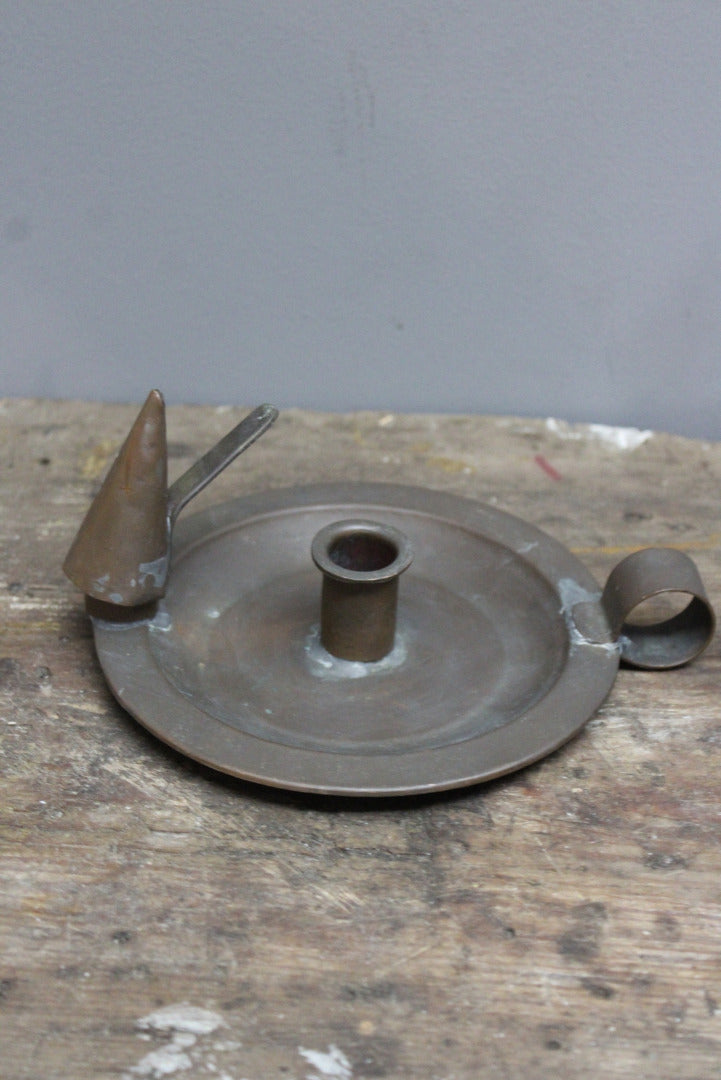 Pair Copper Candle Holders - Kernow Furniture