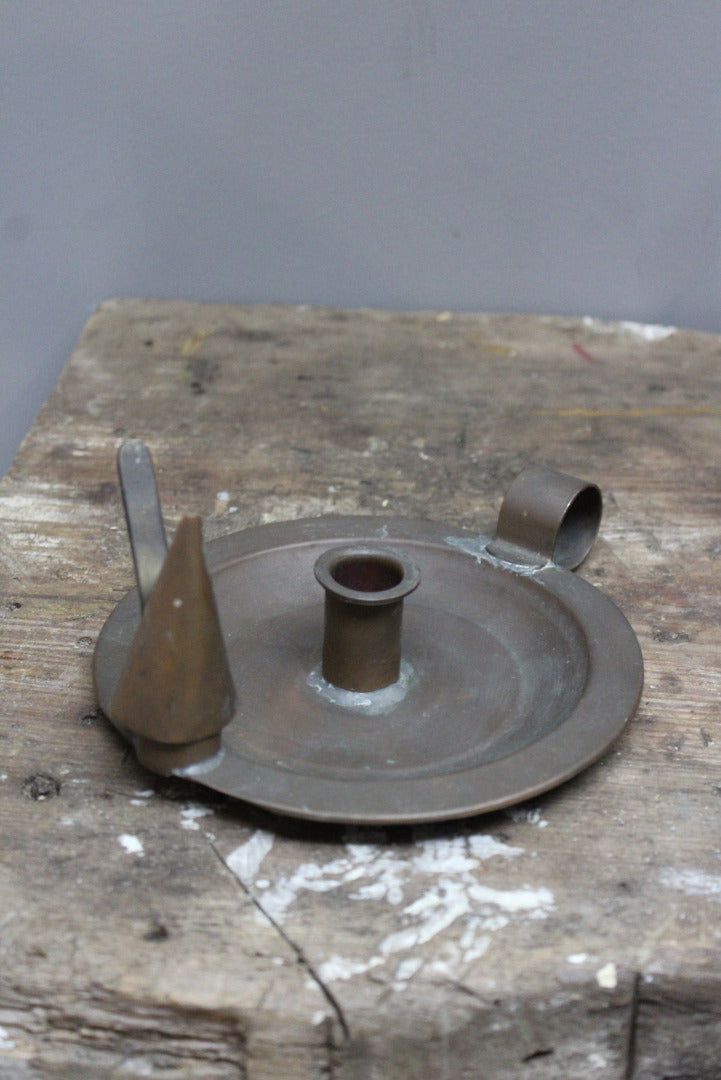 Pair Copper Candle Holders - Kernow Furniture