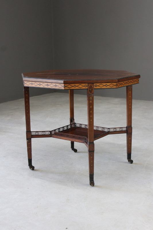 Victorian Aesthetic Movement Octagonal Centre Table - Kernow Furniture