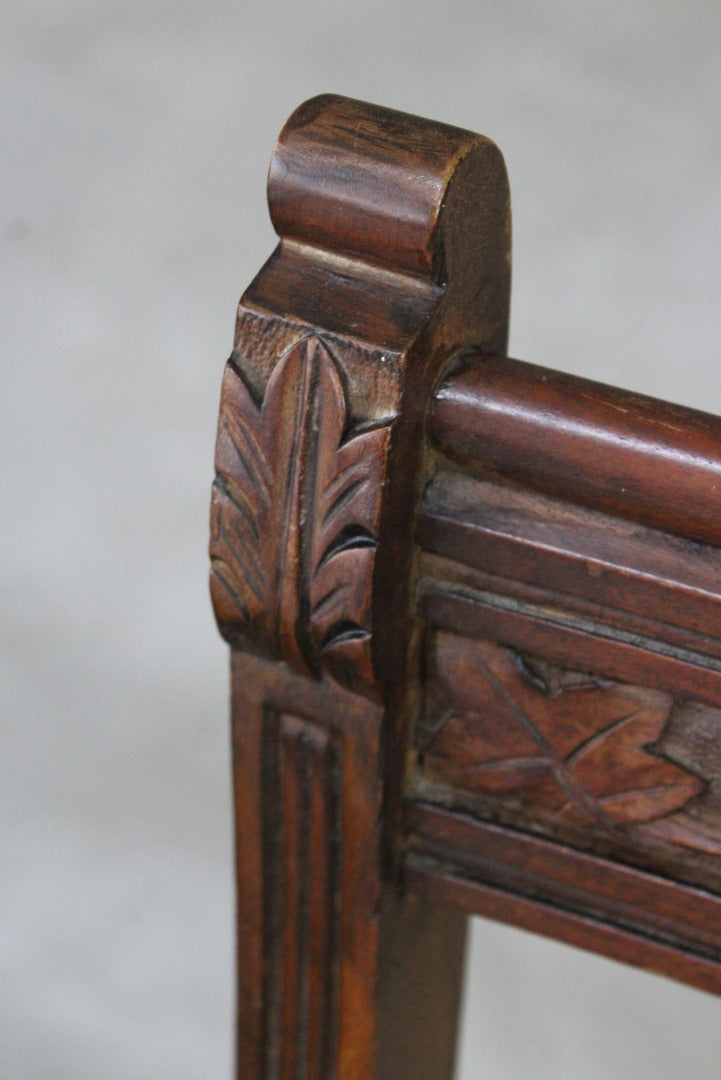 Pair Victorian Walnut Dining Chairs - Kernow Furniture