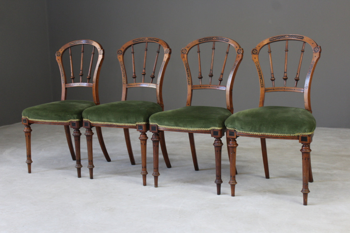 4 Victorian Dining Chairs - Kernow Furniture