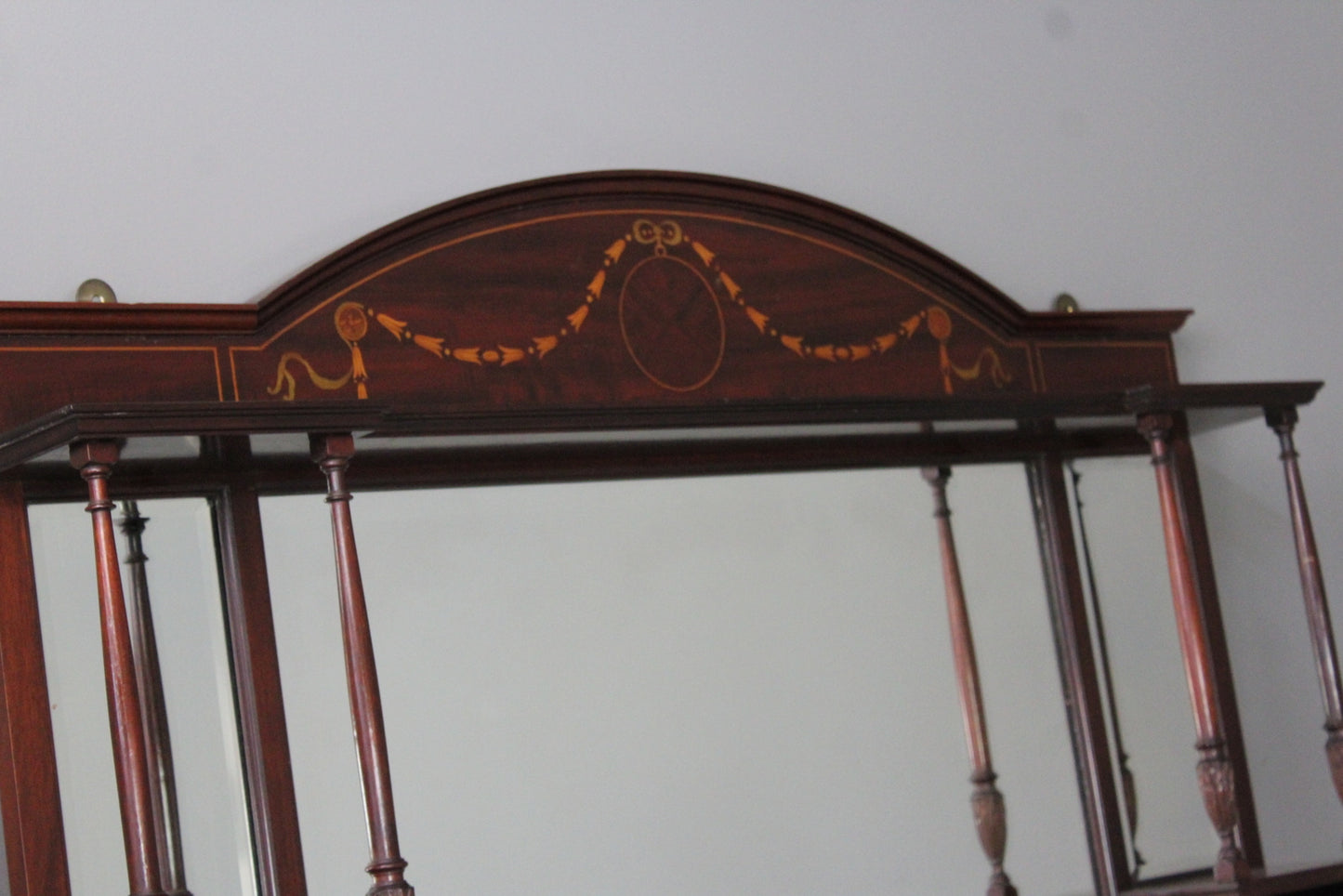 Antique Edwardian Overmantle Mirror - Kernow Furniture