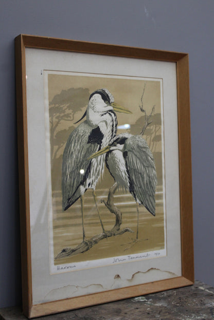 John Tennant Herons Print 1970 - Kernow Furniture