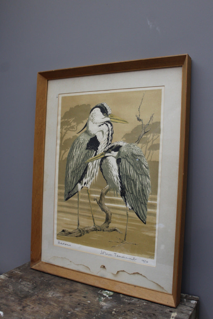 John Tennant Herons Print 1970 - Kernow Furniture