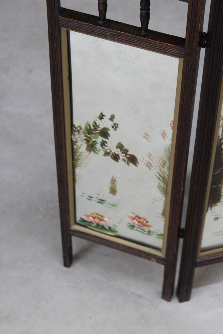 Edwardian Folding Mirror Fire Screen - Kernow Furniture