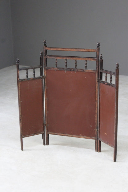 Edwardian Folding Mirror Fire Screen - Kernow Furniture