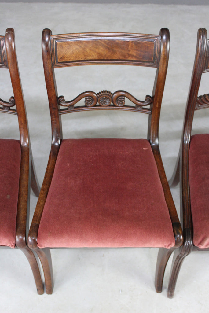Set 6 Antique Bar Back Dining Chairs - Kernow Furniture