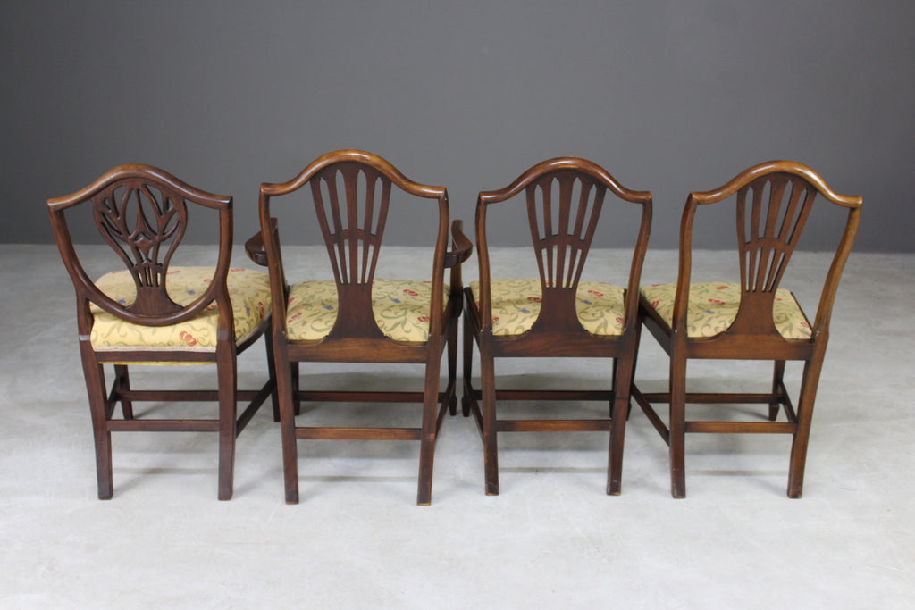 4 Hepplewhite Style Dining Chairs - Kernow Furniture