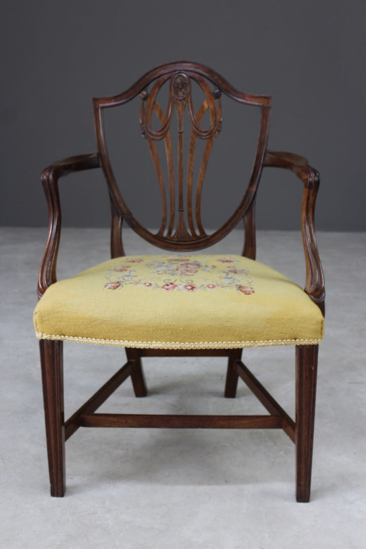 Single Hepplewhite Style Carver Chair - Kernow Furniture