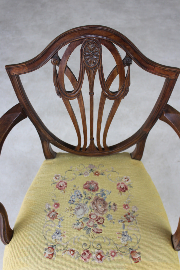 Single Hepplewhite Style Carver Chair - Kernow Furniture