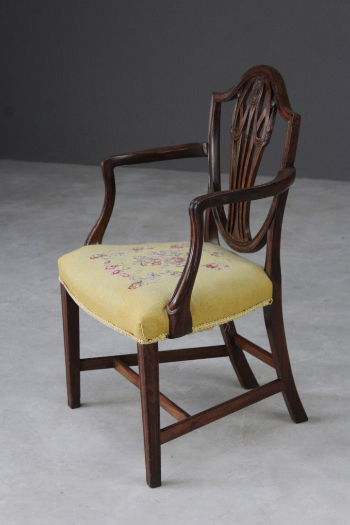 Single Hepplewhite Style Carver Chair - Kernow Furniture