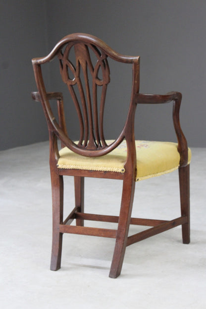 Single Hepplewhite Style Carver Chair - Kernow Furniture