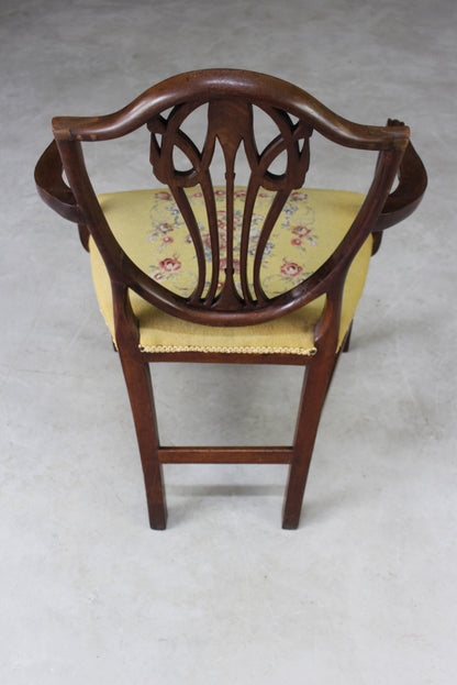 Single Hepplewhite Style Carver Chair - Kernow Furniture