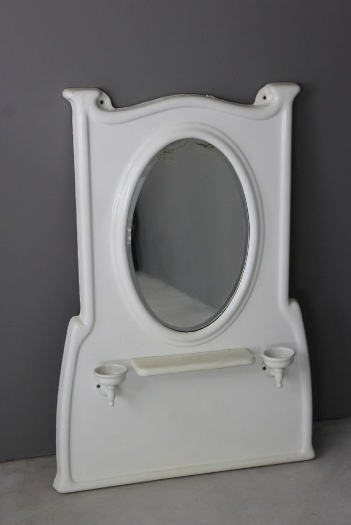 Cast Iron Enamelled Bathroom Vanity Mirror - Kernow Furniture