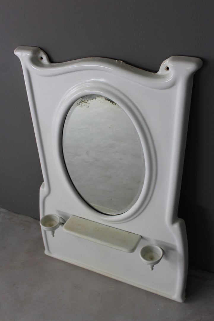 Cast Iron Enamelled Bathroom Vanity Mirror - Kernow Furniture