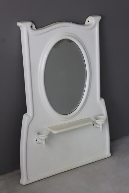 Cast Iron Enamelled Bathroom Vanity Mirror - Kernow Furniture