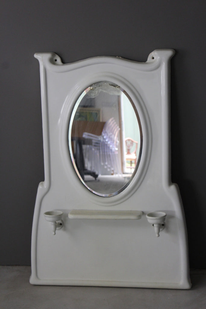 Cast Iron Enamelled Bathroom Vanity Mirror - Kernow Furniture