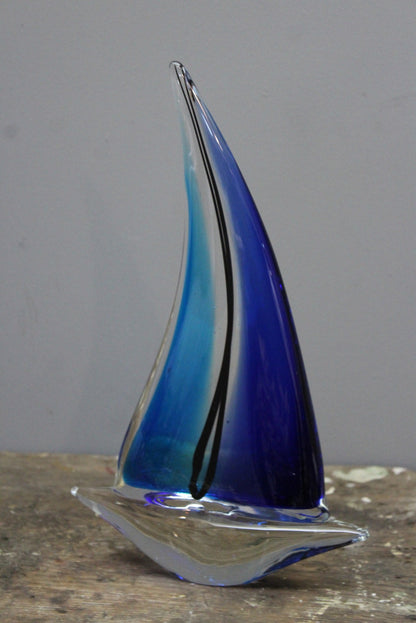 Murano Glass Sailing Boat - Kernow Furniture