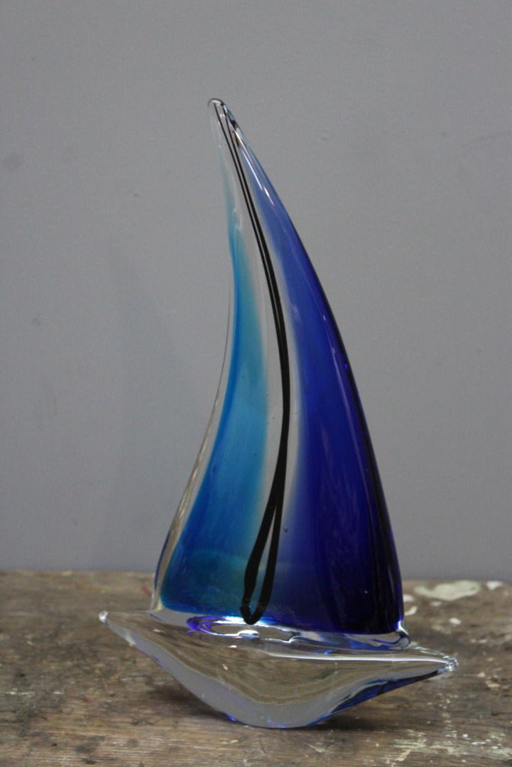 Murano Glass Sailing Boat - Kernow Furniture