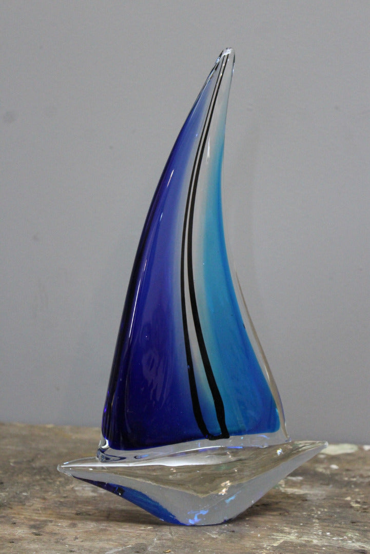 Murano Glass Sailing Boat - Kernow Furniture