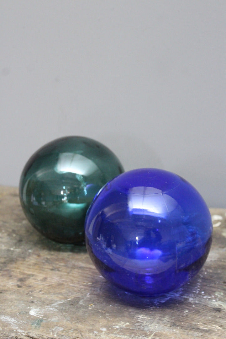 Pair Glass Fishing Floats - Kernow Furniture