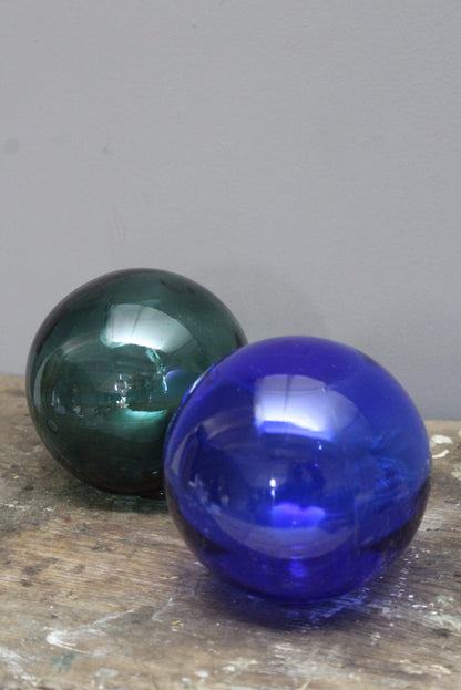 Pair Glass Fishing Floats - Kernow Furniture