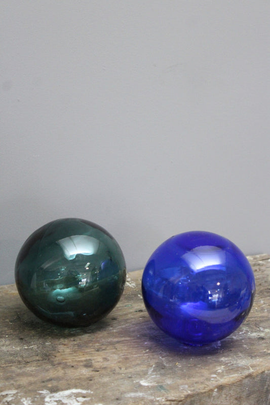 Pair Glass Fishing Floats - Kernow Furniture