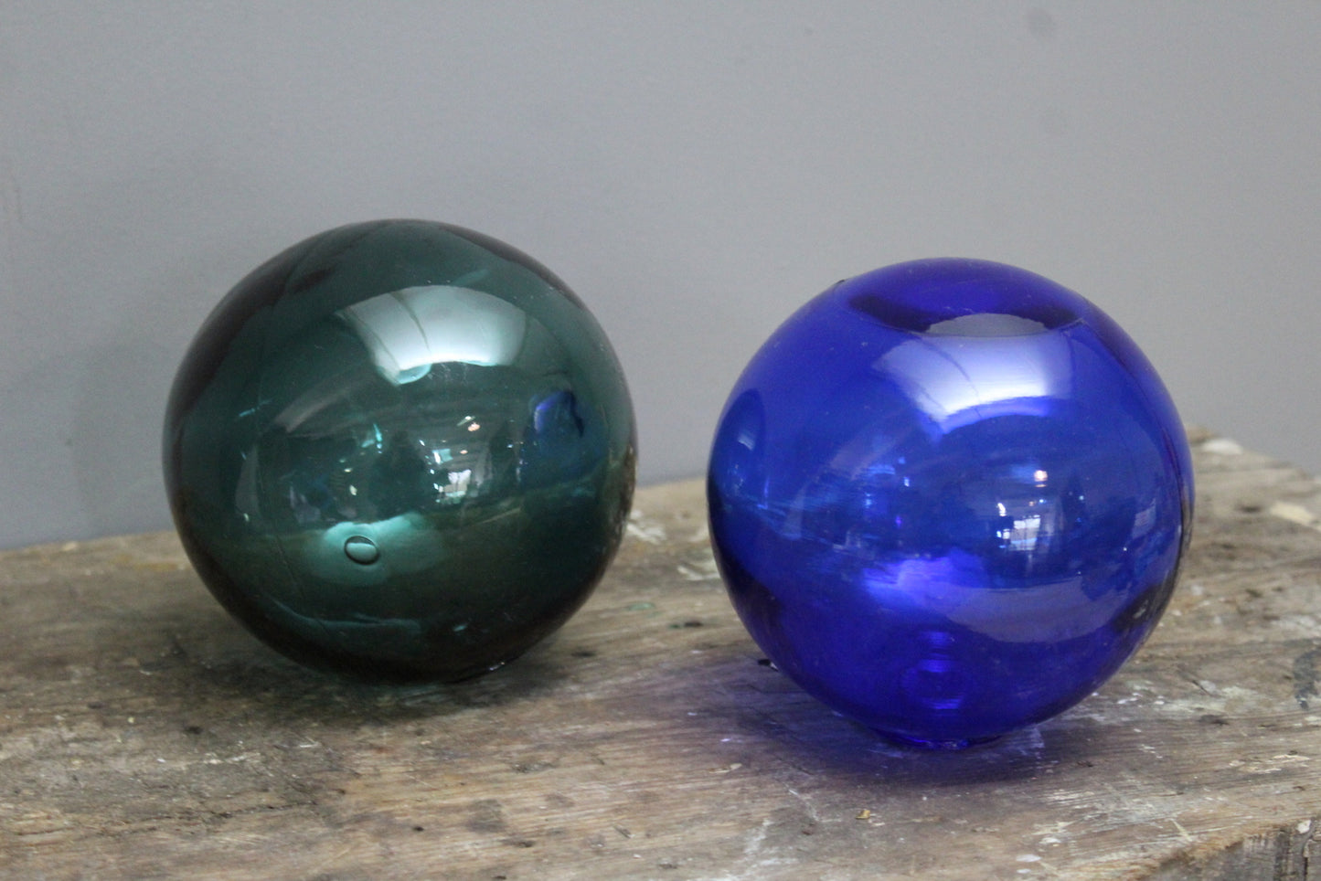 Pair Glass Fishing Floats - Kernow Furniture