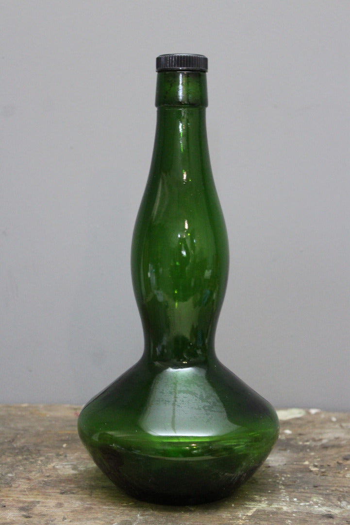 Vintage Green Glass Bottle - Kernow Furniture