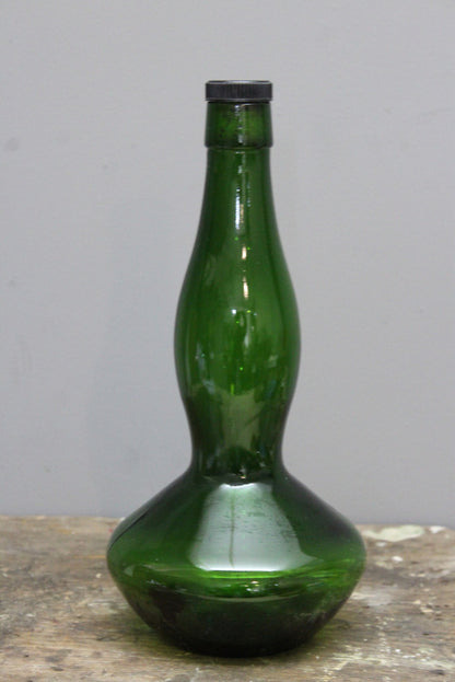 Vintage Green Glass Bottle - Kernow Furniture