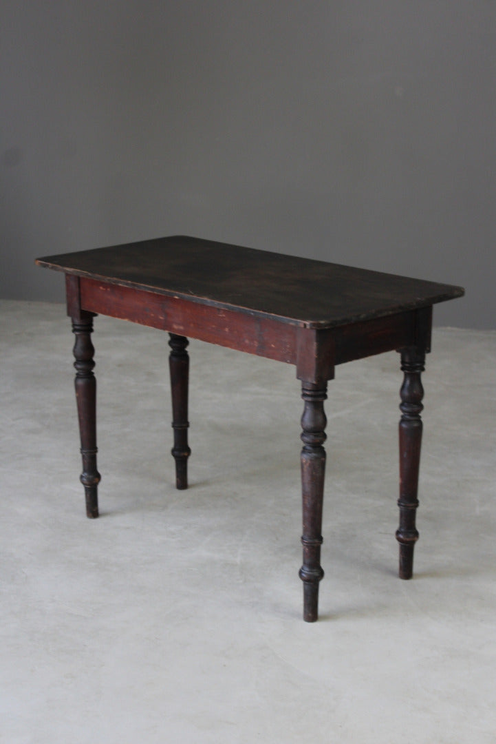 Rustic Stained Pine Side Table - Kernow Furniture