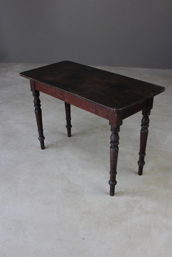 Rustic Stained Pine Side Table - Kernow Furniture