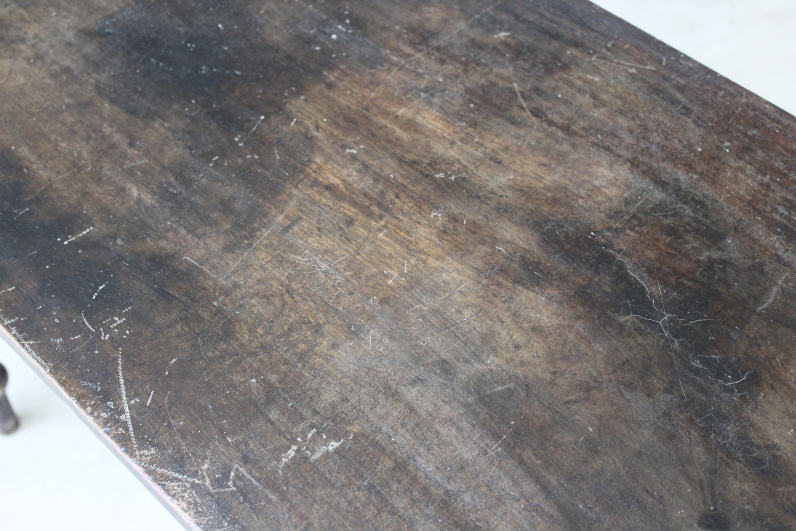 Rustic Stained Pine Side Table - Kernow Furniture