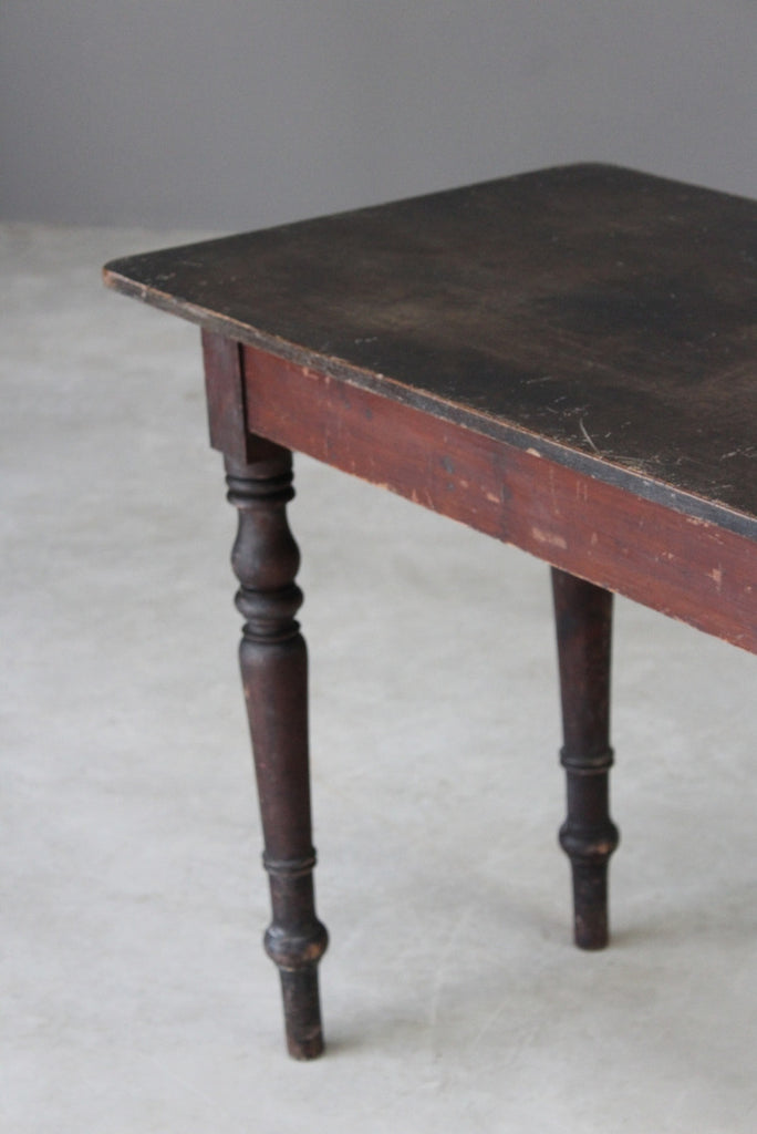 Rustic Stained Pine Side Table - Kernow Furniture
