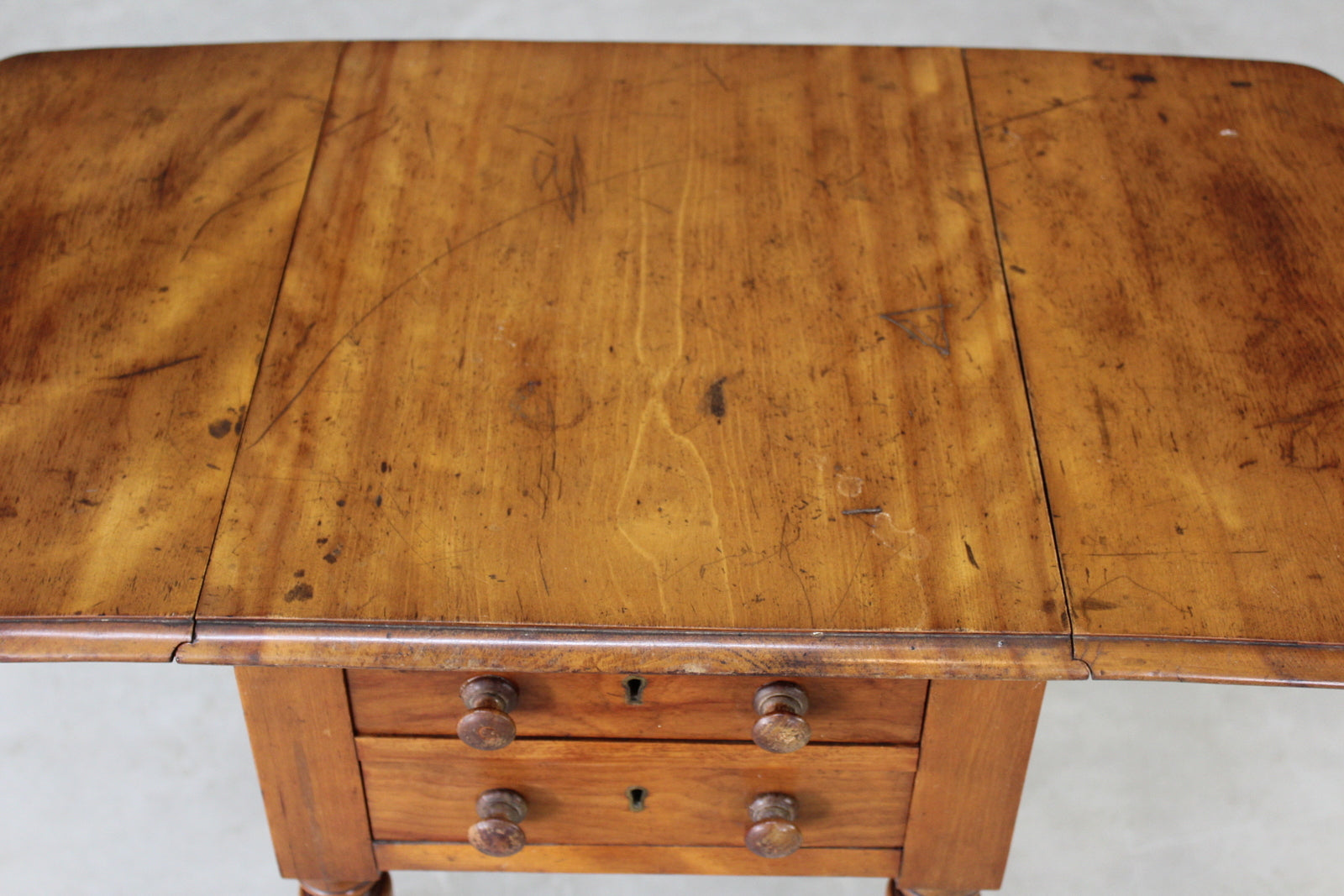 Antique Mahogany Work Table - Kernow Furniture