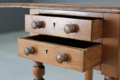 Antique Mahogany Work Table - Kernow Furniture