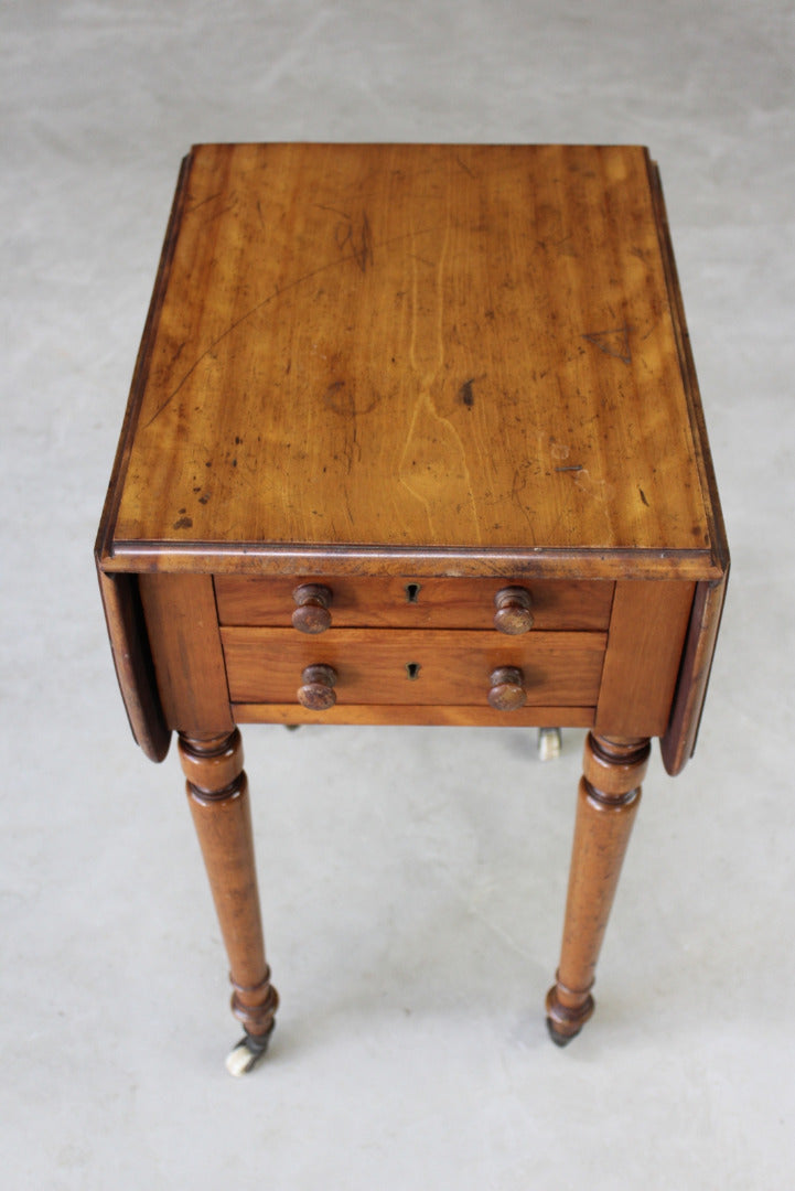 Antique Mahogany Work Table - Kernow Furniture