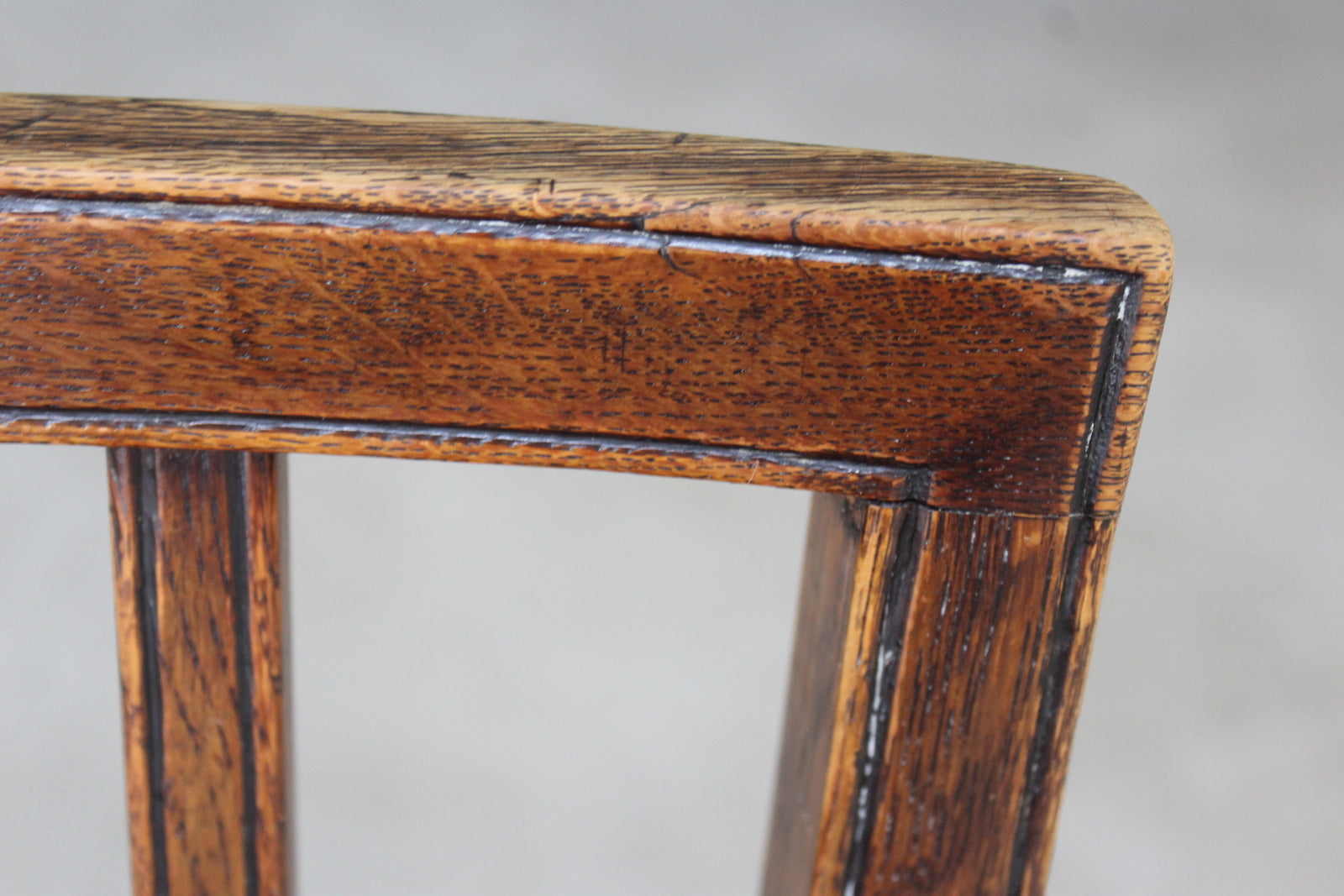 Pair Antique Georgian Oak Dining Chairs - Kernow Furniture