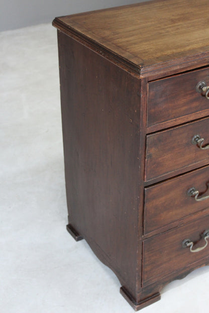 Antique 19th Century Crossbanded Chest of Drawers - Kernow Furniture