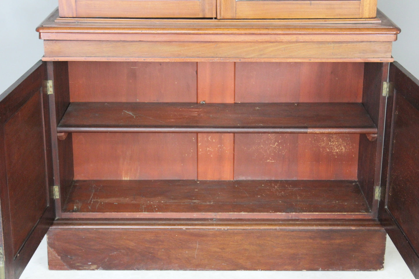 Antique Mahogany Glazed Bookcase - Kernow Furniture