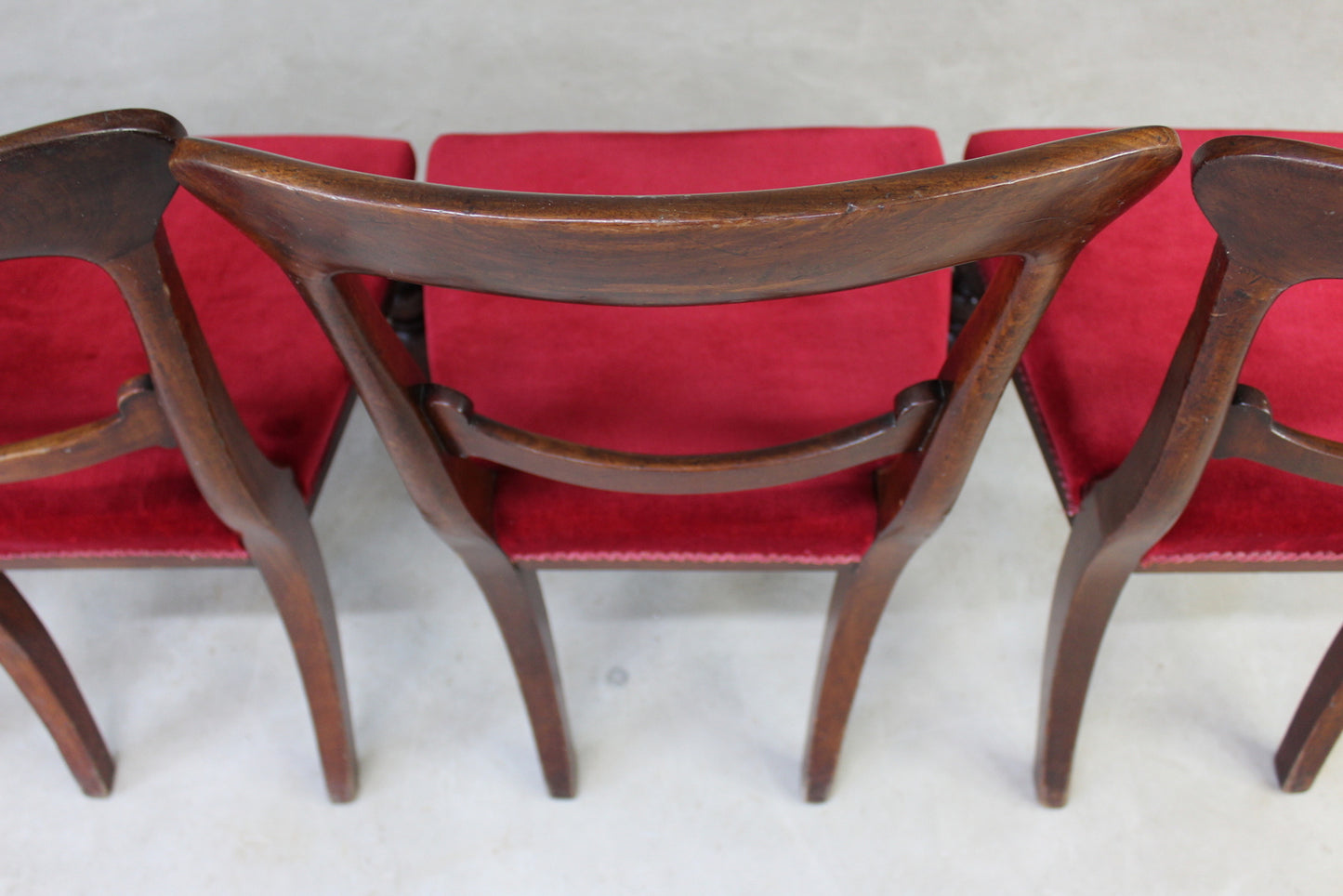 Set 6 Antique Mahogany Dining Chairs - Kernow Furniture