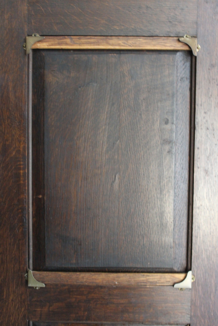 Jacobean Style Dark Oak Wardrobe - Kernow Furniture