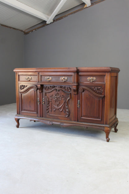 Antique Edwardian Walnut Sideboard - Kernow Furniture