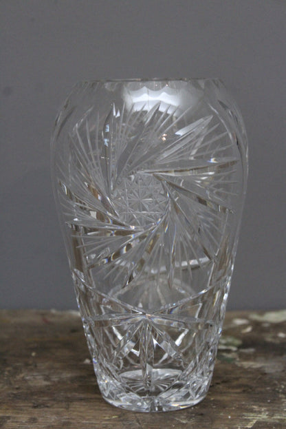 Cut Crystal Vase - Kernow Furniture